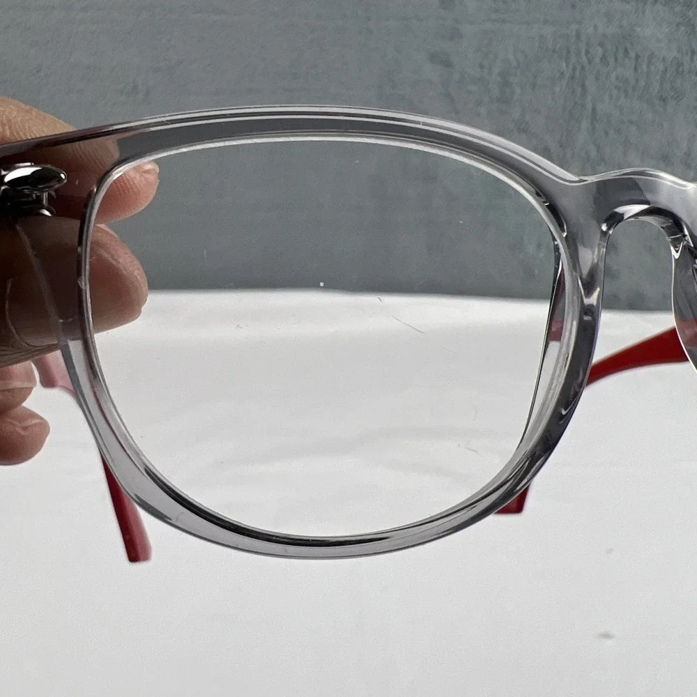 Ray-Ban Eyeglasses Kids RB1601 3812 Red Gray Crystal 48-18-130 Frames Only EUC